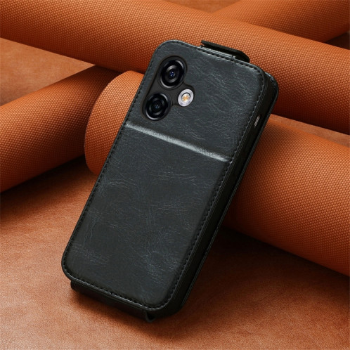 Pour Ulefone Note 16 Pro Zipper Wallet Étui de téléphone en cuir à rabat vertical (noir) SH201A812-06