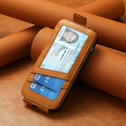 Pour Ulefone Note 16 Pro Zipper Wallet Étui de téléphone en cuir à rabat vertical (marron) SH201B1662-06