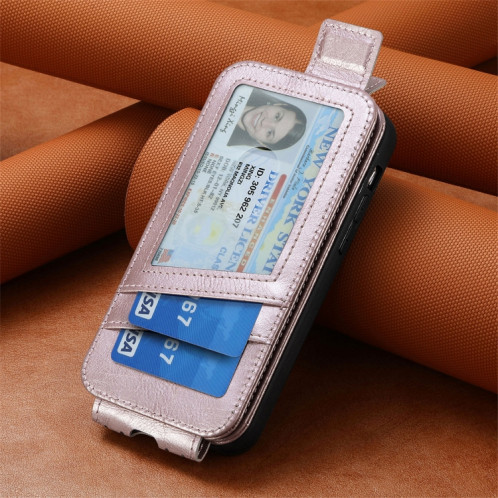 Pour Ulefone Note 16 Pro Zipper Wallet Étui de téléphone en cuir à rabat vertical (or rose) SH201D1989-06