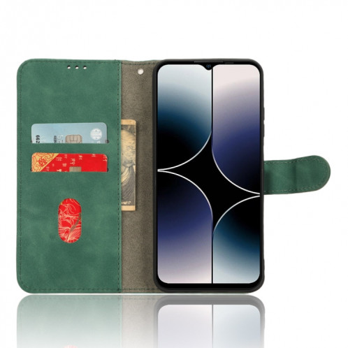 Pour Ulefone Note 16 Pro Skin Feel étui de téléphone en cuir à rabat magnétique (vert) SH001C881-06