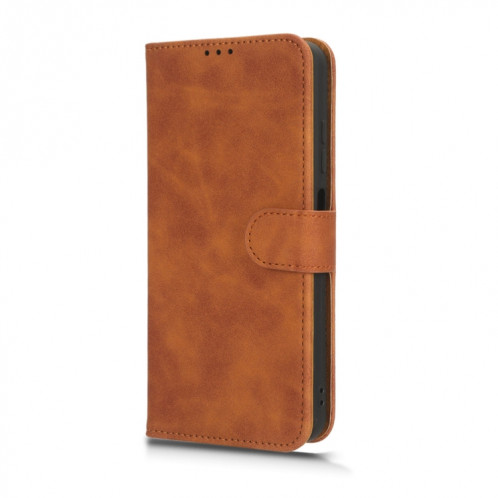 Pour Ulefone Note 16 Pro Skin Feel étui de téléphone en cuir à rabat magnétique (marron) SH001E134-06