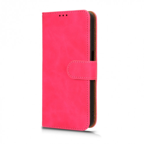 Pour Ulefone Note 15 Skin Feel Étui de téléphone en cuir à rabat magnétique (Rose rouge) SH002D1976-06