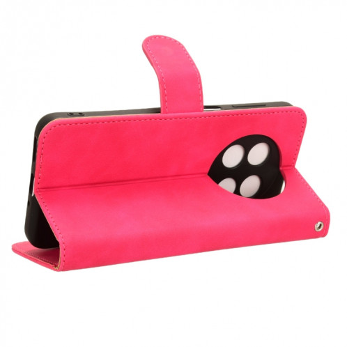 Pour Ulefone Note 15 Skin Feel Étui de téléphone en cuir à rabat magnétique (Rose rouge) SH002D1976-06