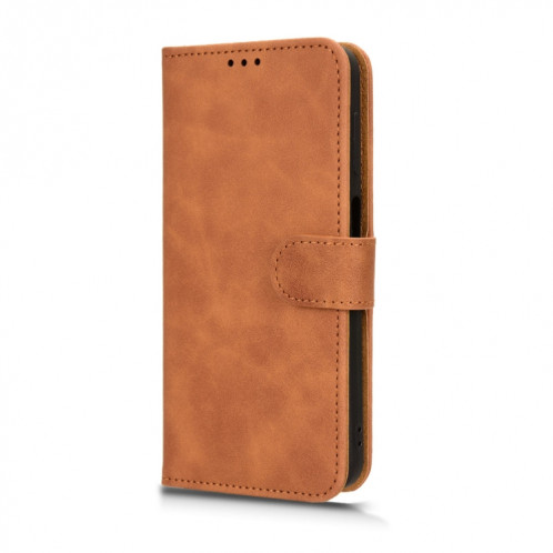 Pour Ulefone Note 15 Skin Feel Étui de téléphone en cuir à rabat magnétique (marron) SH002E108-06