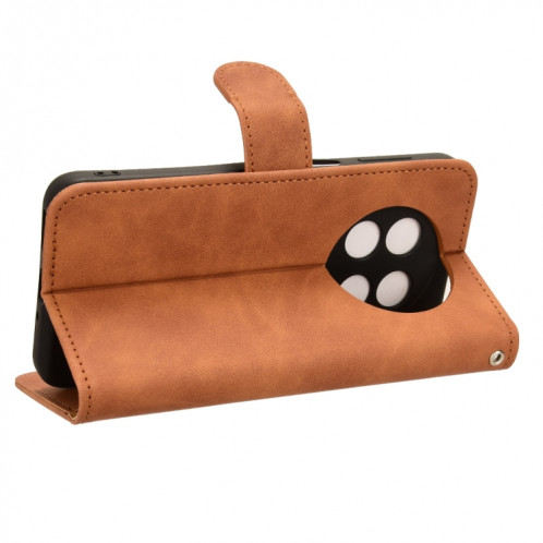 Pour Ulefone Note 15 Skin Feel Étui de téléphone en cuir à rabat magnétique (marron) SH002E108-06