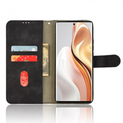 Pour Ulefone Note 17 Pro Skin Feel Étui de téléphone en cuir à rabat magnétique (Noir) SH003A1036-06
