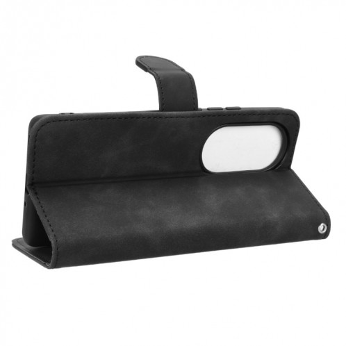 Pour Ulefone Note 17 Pro Skin Feel Étui de téléphone en cuir à rabat magnétique (Noir) SH003A1036-06