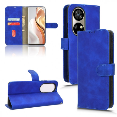 Pour Ulefone Note 17 Pro Skin Feel Étui de téléphone en cuir à rabat magnétique (Bleu) SH003B617-06