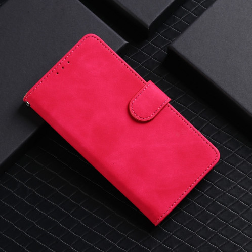 Pour Ulefone Note 17 Pro Skin Feel Étui de téléphone en cuir à rabat magnétique (Rose rouge) SH003D1549-06