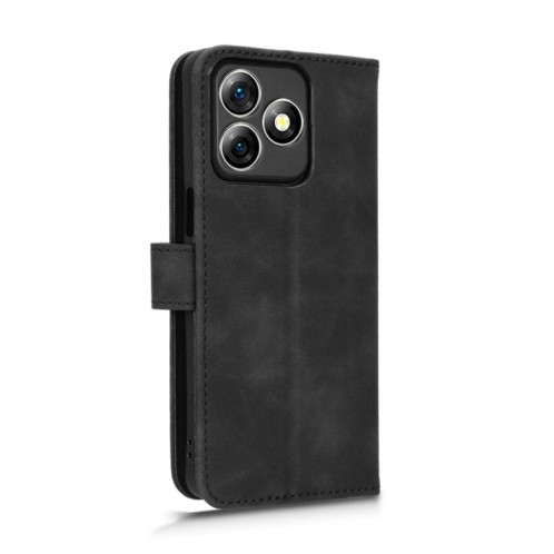 Pour Ulefone Note 18 Ultra Skin Feel Étui de téléphone en cuir à rabat magnétique (Noir) SH004A1806-06