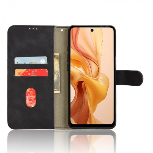 Pour Ulefone Note 18 Ultra Skin Feel Étui de téléphone en cuir à rabat magnétique (Noir) SH004A1806-06