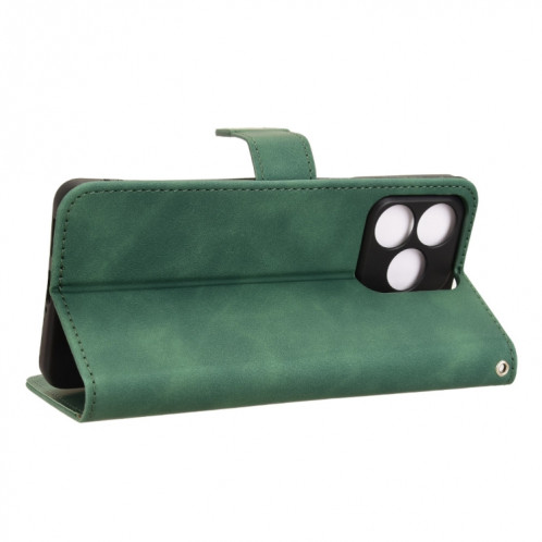 Pour Ulefone Note 18 Ultra Skin Feel Étui de téléphone en cuir à rabat magnétique (Vert) SH004C177-06