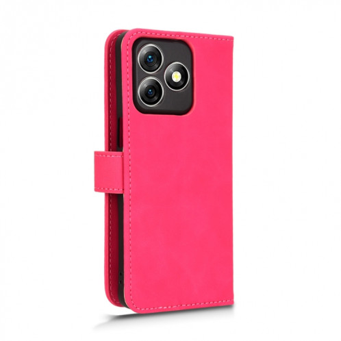 Pour Ulefone Note 18 Ultra Skin Feel Étui de téléphone en cuir à rabat magnétique (Rose rouge) SH004D492-06