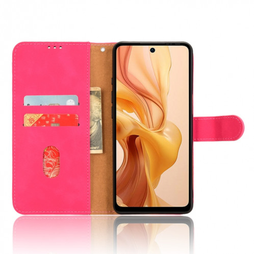 Pour Ulefone Note 18 Ultra Skin Feel Étui de téléphone en cuir à rabat magnétique (Rose rouge) SH004D492-06