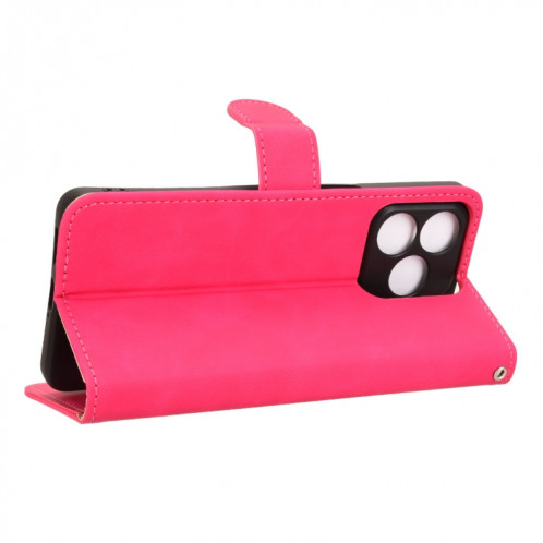 Pour Ulefone Note 18 Ultra Skin Feel Étui de téléphone en cuir à rabat magnétique (Rose rouge) SH004D492-06