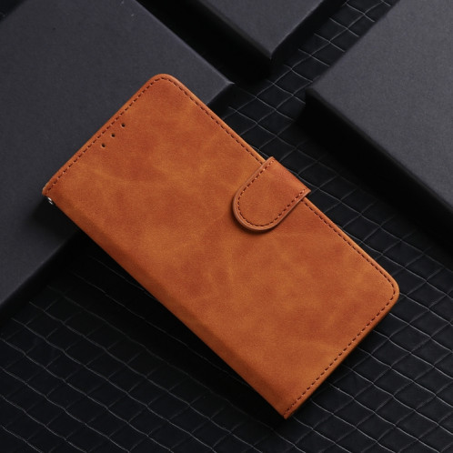 Pour Ulefone Note 18 Ultra Skin Feel Étui de téléphone en cuir à rabat magnétique (marron) SH004E666-06