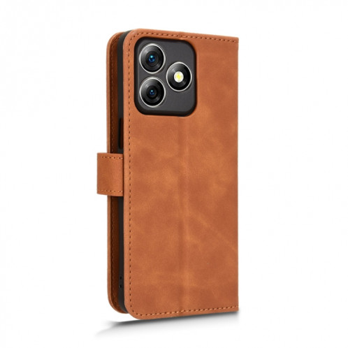 Pour Ulefone Note 18 Ultra Skin Feel Étui de téléphone en cuir à rabat magnétique (marron) SH004E666-06