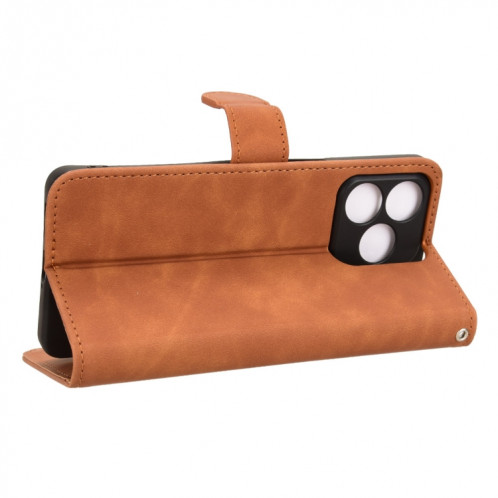 Pour Ulefone Note 18 Ultra Skin Feel Étui de téléphone en cuir à rabat magnétique (marron) SH004E666-06