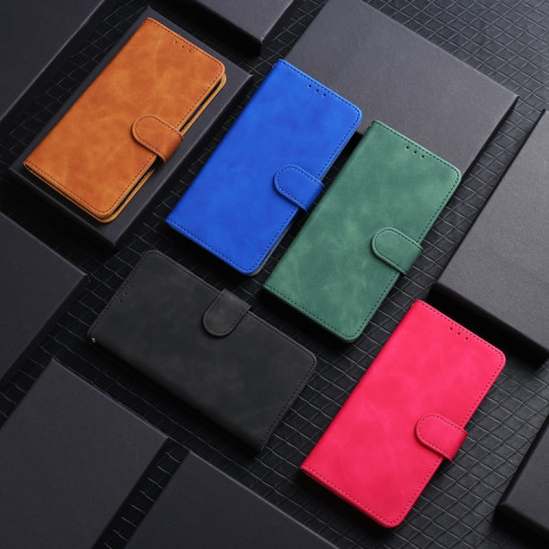 Pour Ulefone Note 16 Pro Skin Feel Étui de téléphone en cuir à rabat magnétique (Bleu) SH001B965-06