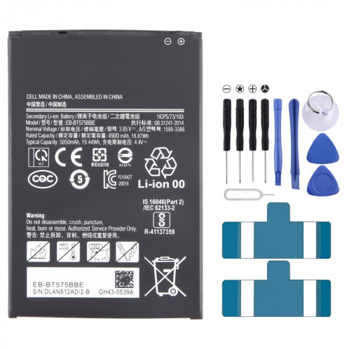Remplacement de la batterie EB-BT575BBE 5050mAh pour Samsung Galaxy Tab Active3 SM-T570 SM-T575 SH56141499-00