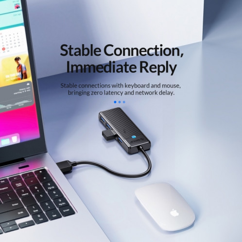 ORICO PAPW4A-U3 Adaptateur HUB de station d'accueil multifonction USB vers USB 4 en 1 (noir) SO401A412-09
