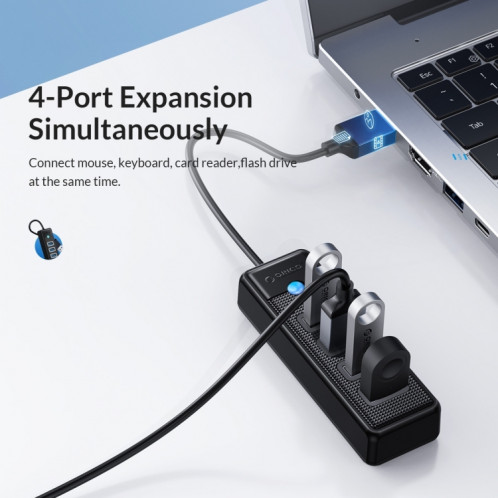 ORICO PW4U-C3 Adaptateur HUB de station d'accueil multifonction USB vers USB 4 en 1 (bleu) SO001L110-08