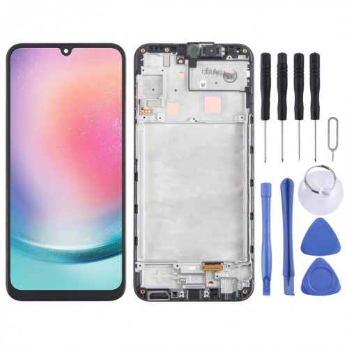 Pour Samsung Galaxy A24 4G SM-A245F écran LCD d'origine numériseur assemblage complet avec cadre SH01151156-07