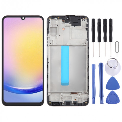 Pour Samsung Galaxy A25 SM-A256B écran LCD d'origine numériseur assemblage complet avec cadre SH0116134-07