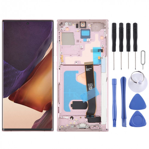 Pour Samsung Galaxy Note20 Ultra 5G SM-N986B 6,78 pouces OLED LCD Écran Numériseur Assemblage Complet avec Cadre (Or) SH901J1087-08