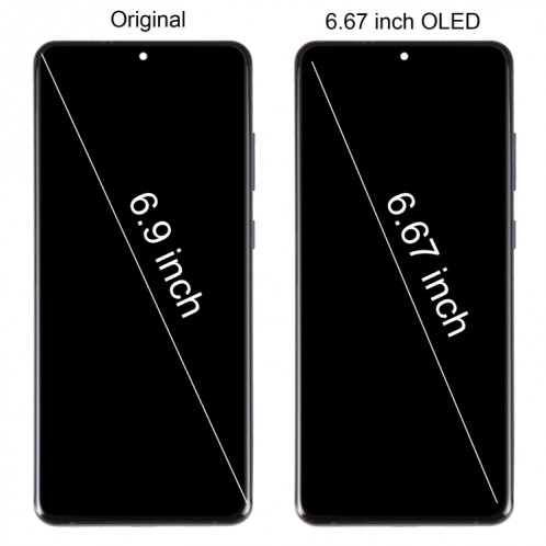 Pour Samsung Galaxy S20 Ultra 4G/5G SM-G988 6,67 pouces OLED LCD Écran Numériseur Assemblage Complet avec Cadre (Argent) SH903S480-08