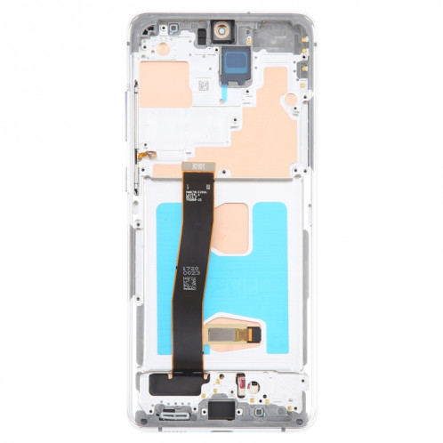 Pour Samsung Galaxy S20 Ultra 4G/5G SM-G988 6,67 pouces OLED LCD Écran Numériseur Assemblage Complet avec Cadre (Argent) SH903S480-08