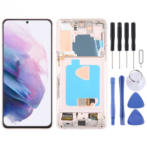 Pour Samsung Galaxy S21+ 5G SM-G996B 6,67 pouces 6,67 pouces OLED LCD Écran Numériseur Assemblage Complet avec Cadre (Or) SH907J1325-08
