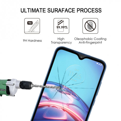 Pour Motorola Moto E (2020) Film en verre trempé plein écran à colle complète (noir) SH120A1550-08