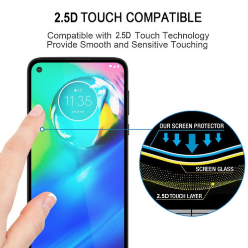 Pour Motorola Moto G Power Full Glue Film en verre trempé plein écran (noir) SH121A360-08