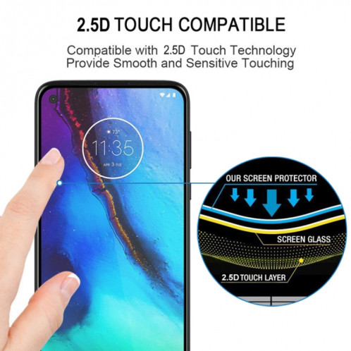 Pour Motorola Moto G Stylus Full Glue Film en verre trempé plein écran (noir) SH123A1282-08