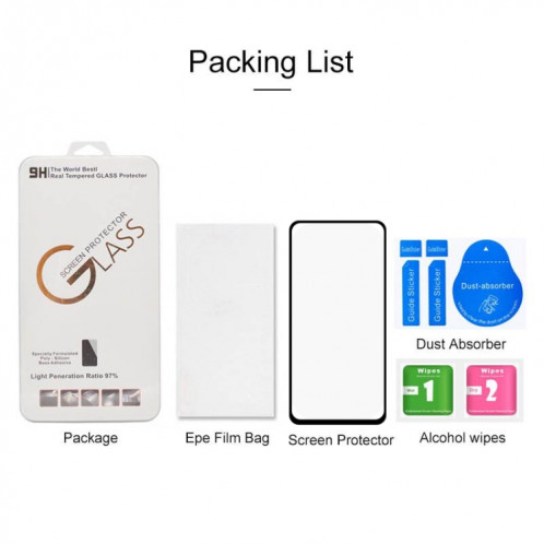 Pour Motorola Moto G Stylus Full Glue Film en verre trempé plein écran (noir) SH123A1282-08