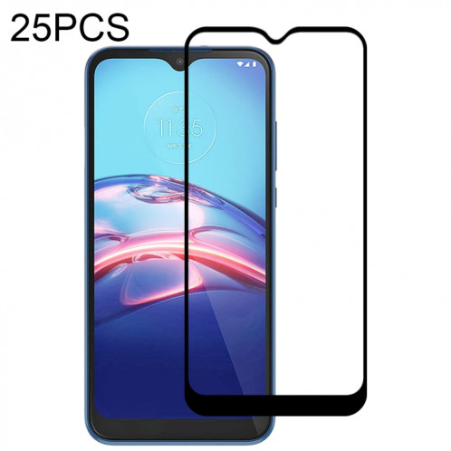Pour Motorola Moto E (2020) 25 PCS Full Glue Film en verre trempé plein écran (noir) SH020A1696-07