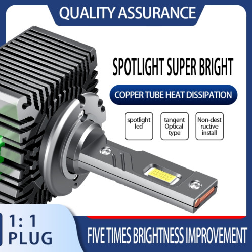 P15 1 paire D1S / D1R DC10-32V / 35W / 6000K / 4000LM IP68 phare LED de voiture étanche SH03741559-09