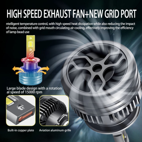 P15 1 paire D3S / D3R DC10-32V / 35W / 6000K / 4000LM IP68 phare LED de voiture étanche SH0376490-09