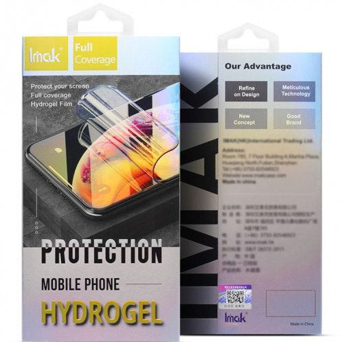 Pour Motorola Moto Razr 40 imak Protecteur avant de film hydrogel plein écran incurvé SI01031667-06