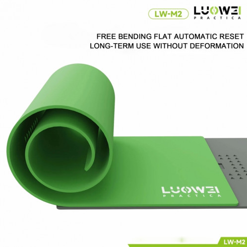 Luowei LW-M2 Plateforme de plantation d'étain en silicone pour réparation de microscope multifonction (vert) SH701A48-05