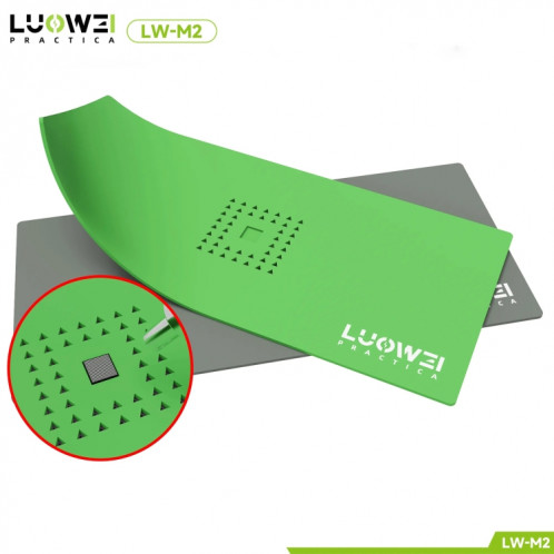 Luowei LW-M2 Plateforme de plantation d'étain en silicone pour réparation de microscope multifonction (vert) SH701A48-05