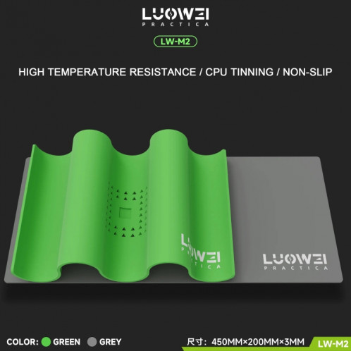 Luowei LW-M2 Plateforme de plantation d'étain en silicone pour réparation de microscope multifonction (vert) SH701A48-05