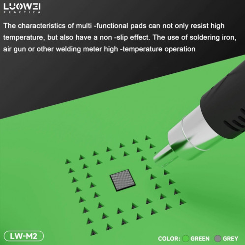Luowei LW-M2 Plateforme de plantation d'étain en silicone pour réparation de microscope multifonction (vert) SH701A48-05