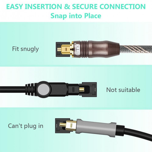 Port carré de 25m EMK OD6.0mm Toslink au câble de connexion de fibre optique audio numérique de port carré TV SE4611791-010