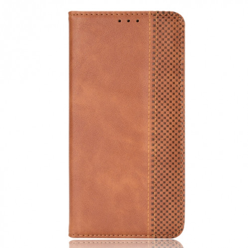 Pour Ulefone Note 16 Pro Boucle Magnétique Rétro Texture Étui de Téléphone en Cuir (Marron) SH501D1384-06