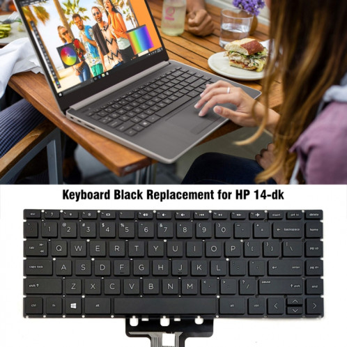 Pour clavier HP 14-CF / 14s-CF / 14-DK / 14s-DK version américaine SH46011290-06