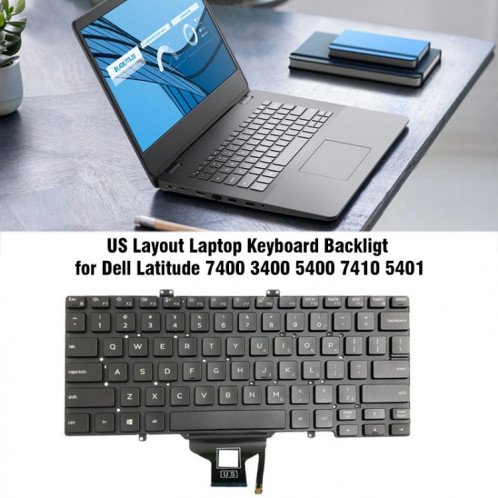Pour clavier rétroéclairé Dell Latitude 7400/3400 US Version SH4801963-07