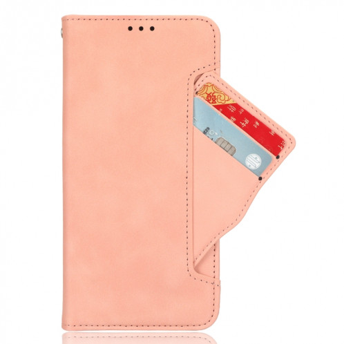 Pour Ulefone Note 16 Pro Skin Feel Veau Texture Card Slots Étui de téléphone en cuir (Rose) SH601A415-06
