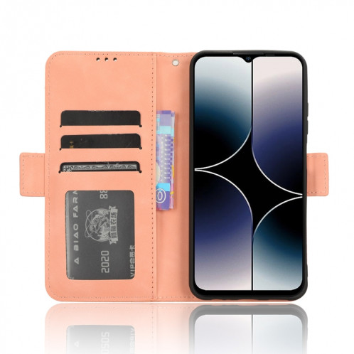 Pour Ulefone Note 16 Pro Skin Feel Veau Texture Card Slots Étui de téléphone en cuir (Rose) SH601A415-06